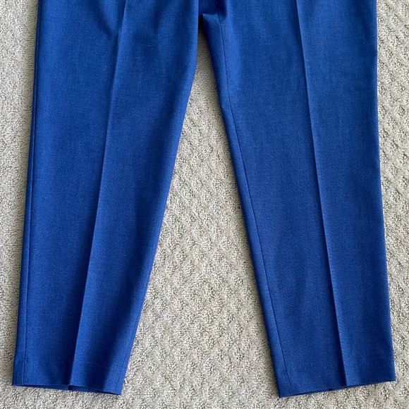 Talbots Hampshire Straight Leg Ankle Pants Blue Classic Office Size 14 NWT - Picture 5 of 16